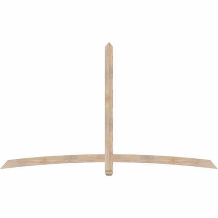 Ekena Millwork Bellingham Smooth Timber Gable Bracket, Douglas Fir, 96"W x 56"H x 1 1/2"D x 3 1/2"F, 14/12 Pitch GBW096X56X0204BEL00SDF